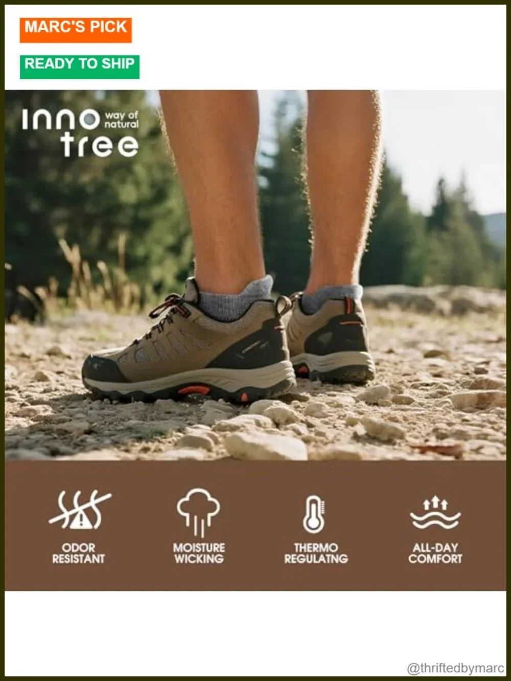 Merino Wool Hiking Socks for Men Quarter Ankle Compression Thick Cushion